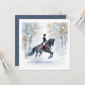 Kerstpaarden Uitnodiging (Voorkant / Achterkant in situ)