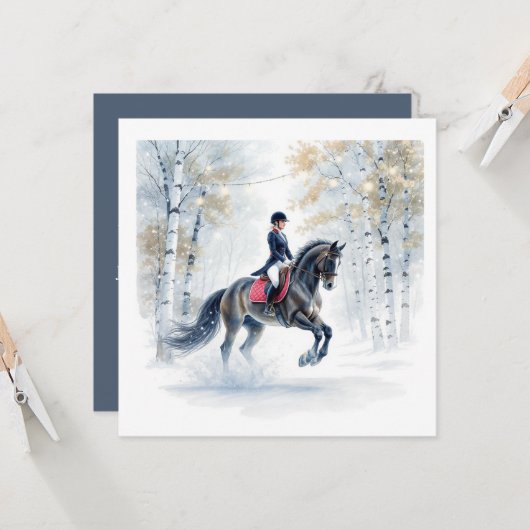 Kerstpaarden Uitnodiging (Voorkant / Achterkant in situ)