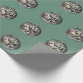 Kerstpaarden Verpakkingspapier Cadeaupapier (Hoek)