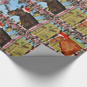 Kerstpaardenpapier Cadeaupapier (Hoek)