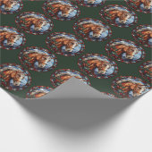 Kerstpaardenpapier Cadeaupapier (Hoek)