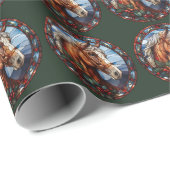 Kerstpaardenpapier Cadeaupapier (Rol Hoek)