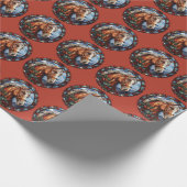 Kerstpaardenpapier Cadeaupapier (Hoek)