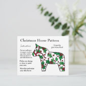 Kerstpaarpatroon om te delen feestdagenkaart (Staand voorkant)