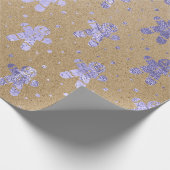 KerstPaars Lavanda Gingerbrood Man Kraft Cadeaupapier (Hoek)
