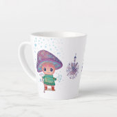 kerstpaddestoel latte mok (Linkerhoek)