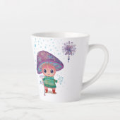 kerstpaddestoel latte mok (Rechts)
