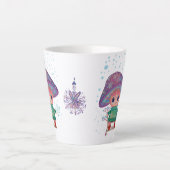 kerstpaddestoel latte mok (Voorkant)