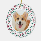 kerstpagina's met foto's feestelijk schilderen Dog Keramisch Ornament (Links)
