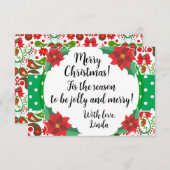 Kerstpaisley en Poinsettia Jolly (Voorkant / Achterkant)