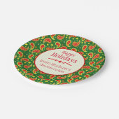 Kerstpaisley, koekiewisselpapier bord (Gekanteld)