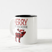 Kerstpaja met een zachte gladde moes tweekleurige koffiemok (Voorkant links)