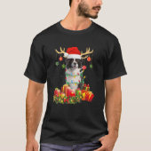 kerstpajama Border Collie Costume T-shirt (Voorkant)