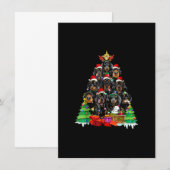 kerstpajama dachshund Tree-doosjes voor hond D Kaart (Voorkant / Achterkant)