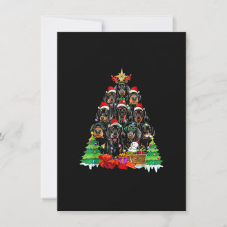 kerstpajama dachshund Tree-doosjes voor hond D Kaart