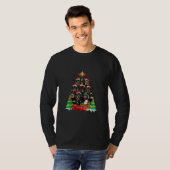kerstpajama dachshund Tree-doosjes voor hond D T-shirt (Voorkant volledig)