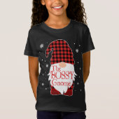 KerstPajama Familie Gift Bossy Gnome Buffalo P T-shirt (Voorkant)