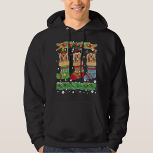 Kerstpajama Golden Retriever Dog Puppy Lover Hoodie