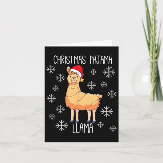 KerstPajama Llama Kaart (Voorkant)