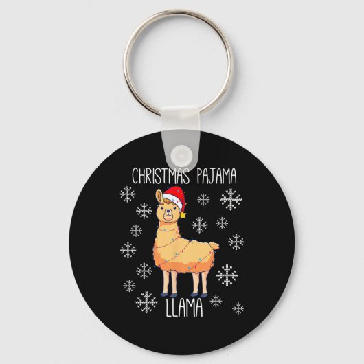 KerstPajama Llama Sleutelhanger (Voorkant)