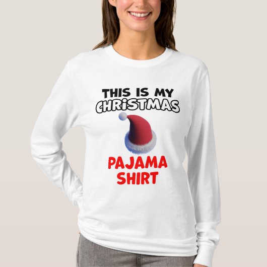 kerstpajama-ontwerp t-shirt (Voorkant)
