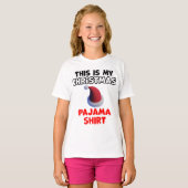 kerstpajama-ontwerp t-shirt (Voorkant volledig)