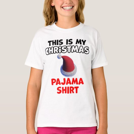 kerstpajama-ontwerp t-shirt (Voorkant)