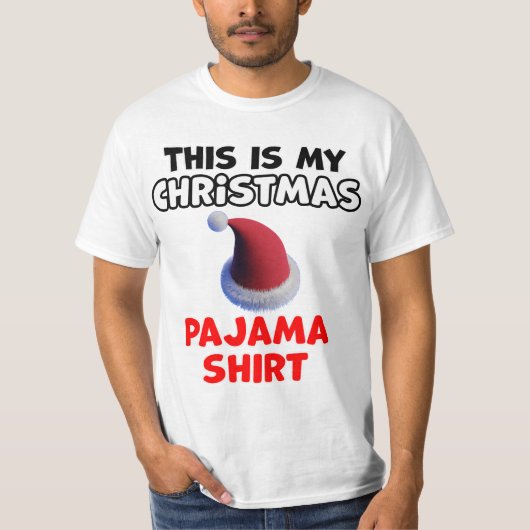 kerstpajama-ontwerp t-shirt (Voorkant)