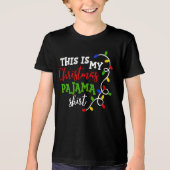 KerstPajama Shirt Festive Lights Feestdagen (Voorkant)