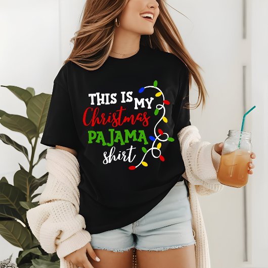 KerstPajama Shirt Festive Lights Feestdagen