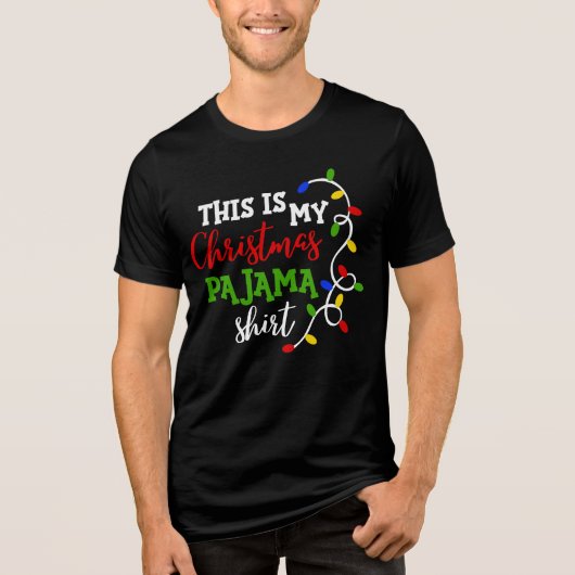 KerstPajama Shirt Festive Lights Feestdagen (Voorkant)
