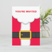 Kerstpak Kerstmis Party uitnodiging (Staand voorkant)