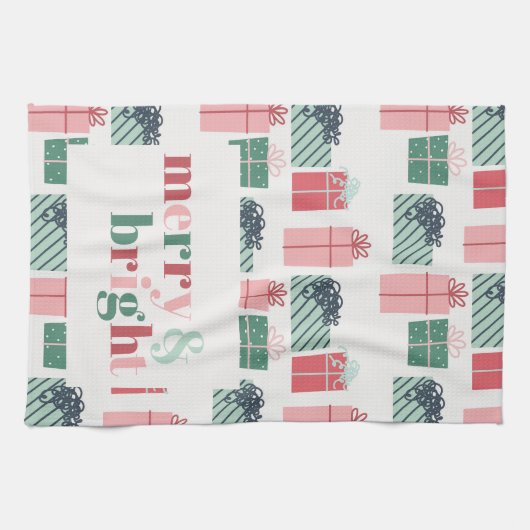 Kerstpakket Merry & Bright Theedoek (Horizontaal)