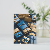 Kerstpakketten briefkaart (Staand voorkant)