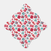 Kerstpakketten met rode en blauwe retro bedankdoosjes (Uitgevouwen)