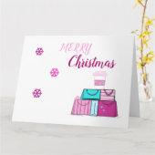 Kerstpakketten Prettig Kerstfeest Kaart (Gele Bloem)