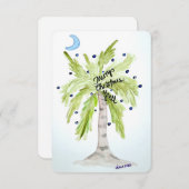 kerstpalm bedankkaart (Voorkant / Achterkant)