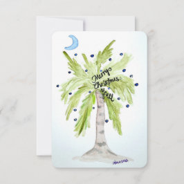 kerstpalm bedankkaart
