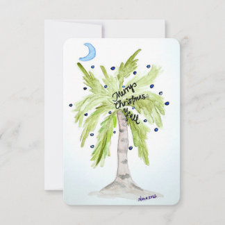 kerstpalm bedankkaart