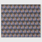 Kerstpalmbomen Cadeaupapier (Vlak)