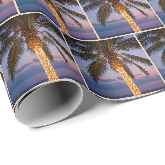 Kerstpalmbomen Cadeaupapier (Rol Hoek)