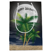 Kerstpalmbomen in maanlicht medium cadeauzakje (Voorkant)