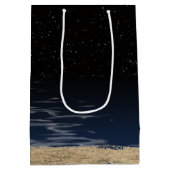 Kerstpalmbomen in maanlicht medium cadeauzakje (Achterkant)