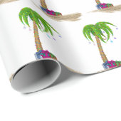 Kerstpalmbomen in zand cadeaupapier (Rol Hoek)