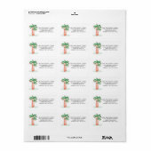 Kerstpalmbomen Retouradres Etiket (Full Sheet)