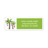 Kerstpalmboom aangepaste vakantie labels (Voorkant)