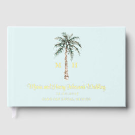kerstpalmboom | Beach Wedding Monogram Gastenboek
