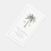 kerstpalmboom | Beach Wedding Monogram Servet (Hoek)