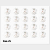 Kerstpalmboom,Cadeau,Kerstverlichting,Bokeh Ronde Sticker (Vel)