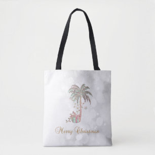 Kerstpalmboom,Cadeau,Kerstverlichting,Bokeh    Tote Bag